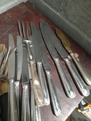Cubiertos de plata francesa siglo XIX