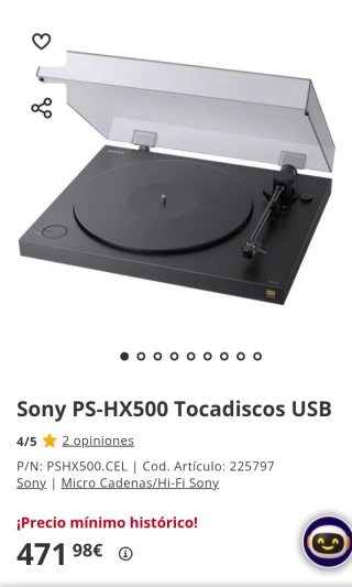 Tocadiscos Sony PS-HX500 Hi-Res Audio