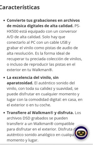 Tocadiscos Sony PS-HX500 Hi-Res Audio