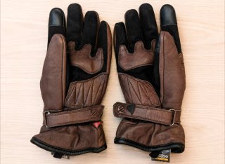 Guantes Moto VQuattro Cuero Marrón Homologados