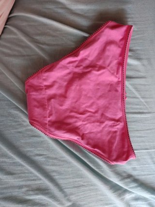 Conjunto lencería algodón rosa chicle