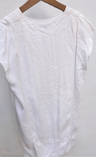 Vestido Massimo Dutti blanco mujer