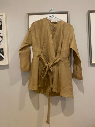 Chaqueta o blusa Zara Lino Beige Talla s