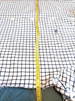 Camisa cuadros azul blanco manga larga Cortefiel