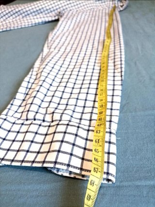 Camisa cuadros azul blanco manga larga Cortefiel