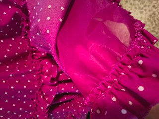 Traje de flamenca buganvilla lunares blancos T38