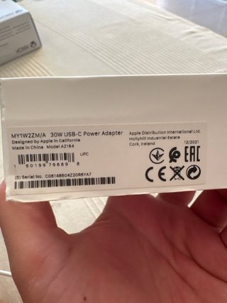 Adaptador Corriente Apple USB-C 30W