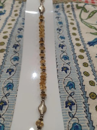 Pulsera Ámbar Báltico y Plata