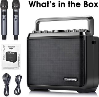 Máquina Karaoke Portátil con 2 Micrófonos