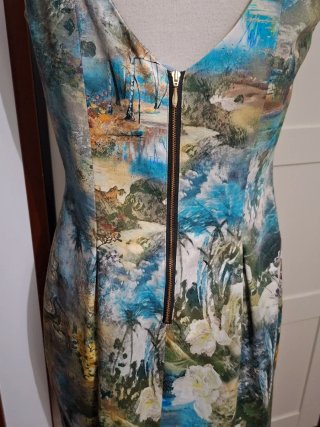 Vestido cóctel estampado Talla M