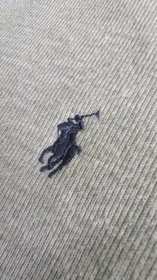 Jersey Polo Ralph Lauren Gris Media Cremallera