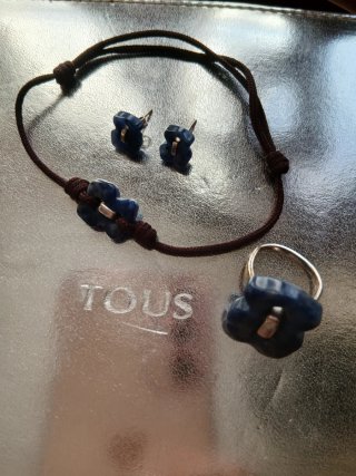 Conjunto Tous Oso Azul y Marrón