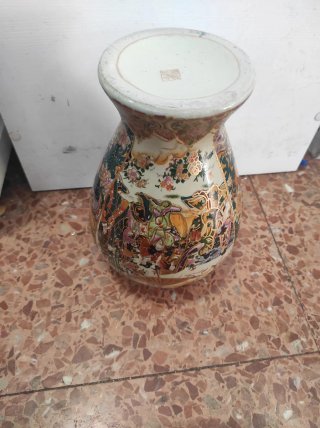 Jarrón porcelana chino antiguo multicolor