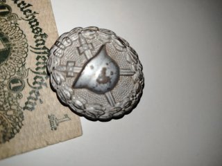 Placa o medalla de herido alemana original