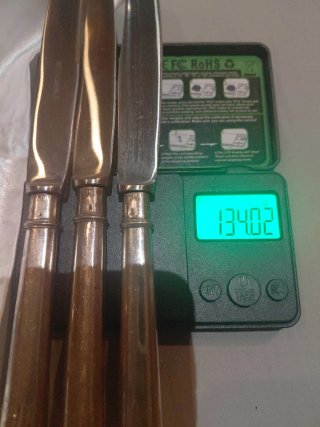 L 6 Cuchillos Antiguos con Mango de Plata (silver)