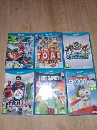 Lote 6 Juegos Wii U: Mario Kart, Captain Toad, Sky
