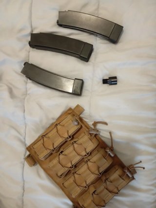 3 Carregadores Scorpion Evo + Bolsa + adaptador 14