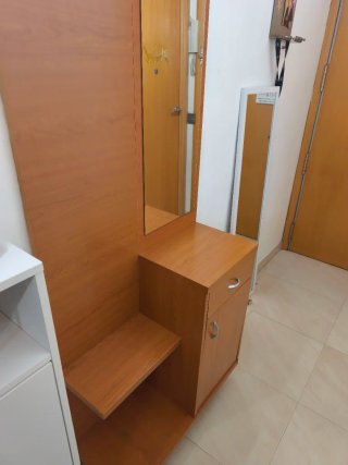 Mueble recibidor con espejo madera