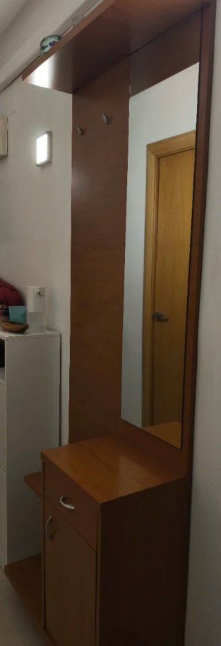 Mueble recibidor con espejo madera