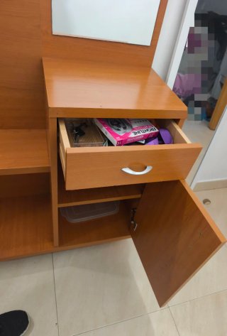 Mueble recibidor con espejo madera