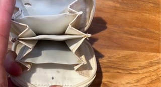 Monedero pequeño de mujer cartera niña beige