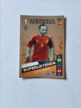Cromo Fútbol Topps Leyenda Iniesta
