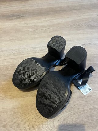 Sandalias negras tacón plataforma talla 38