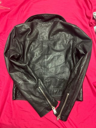 Chaqueta Piel Pull and Bear Negra