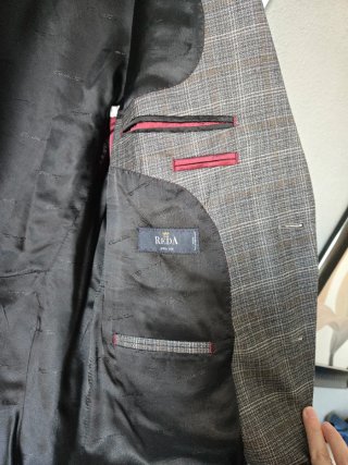 Chaqueta Emidio Tucci Gris Cuadros Talla 52-54