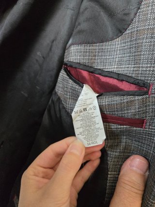 Chaqueta Emidio Tucci Gris Cuadros Talla 52-54
