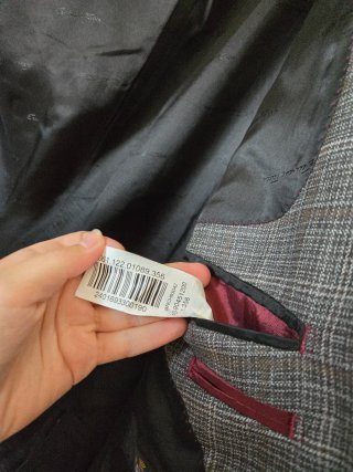 Chaqueta Emidio Tucci Gris Cuadros Talla 52-54