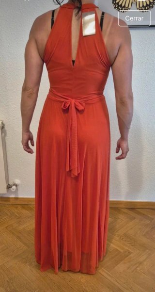 Vestido largo invitada boda rojo