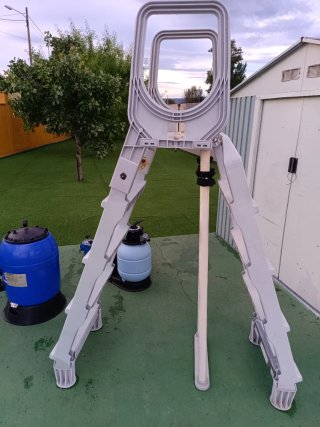 Piscina Gre ovalada imitación madera