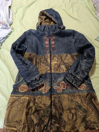 Chaqueta Vaquera Boho con Capucha Desmontable