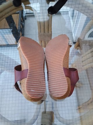 Sandalias mujer Talla 38 Marrón y Plata