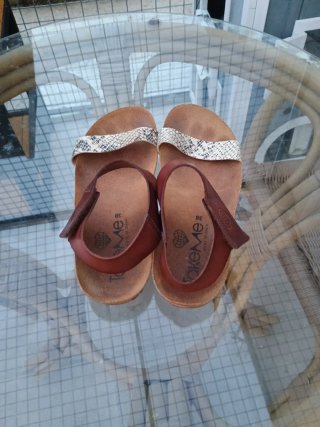 Sandalias mujer Talla 38 Marrón y Plata