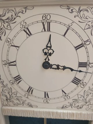 Orologio a pendolo bianco panna