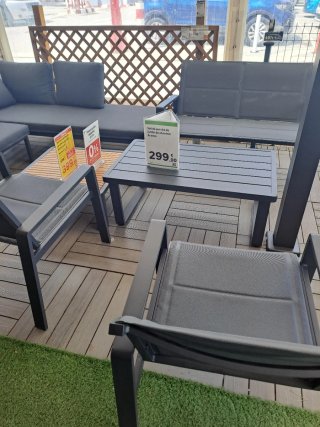 Banco de terraza gris