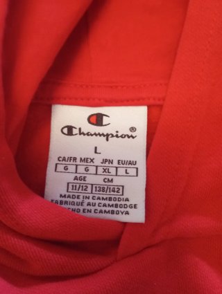 Sudadera Champion Niño Roja Talla 11 - 12 años