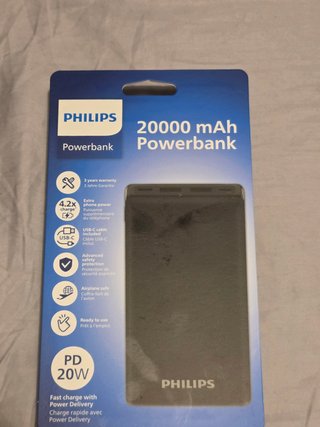 Powerbank Philips 20000mAh PD 20W c/ Cabo