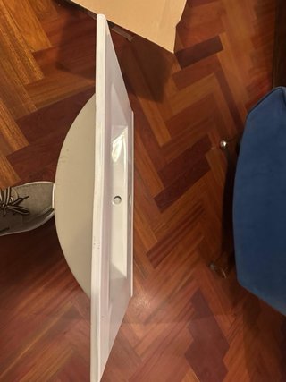 Lavabo de porcelana blanco