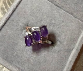Anillos amatista natural plata925 elige