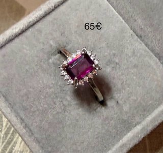 Anillos amatista natural plata925 elige