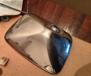 Retrovisor Cromado sin espejo ni soporte