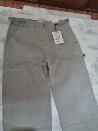 Pantalones Cargo Pull&Bear Gris Talla L