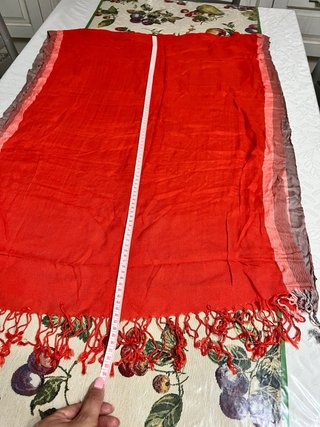 Foulard donna arancione e rosso