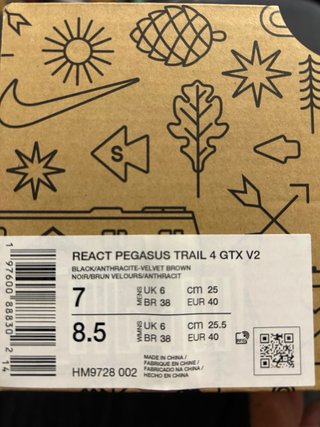 Nike React Pegasus Trail 4 GTX V2 unisex 40
