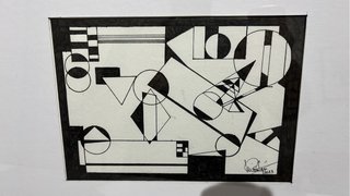 Obra de arte abstracto geométrico