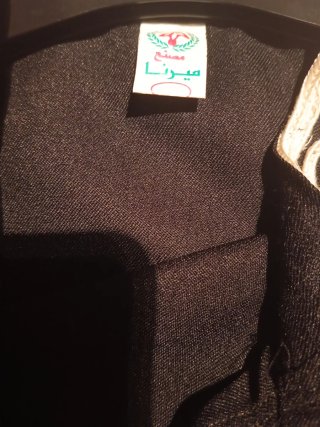 Túnica Árabe Negra Bordada Talla Única