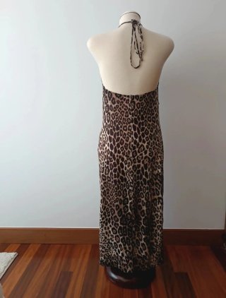 Vestido largo Zara estampado leopardo